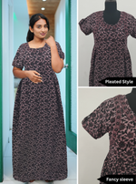 Cotton FROCK Model Casual Wear Nighties | Stylish Pleated Frock Style | Multipurpose Nighties | Pregnancy Wear | Pleated Model | Stylish Nighties for Stylish Women (MW)