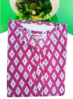 Cotton Gathering Frock for Summer Arrivals | Side Pocket | Button Closed | Elegant Casual Night Wear for Trendy Women's (FKC)