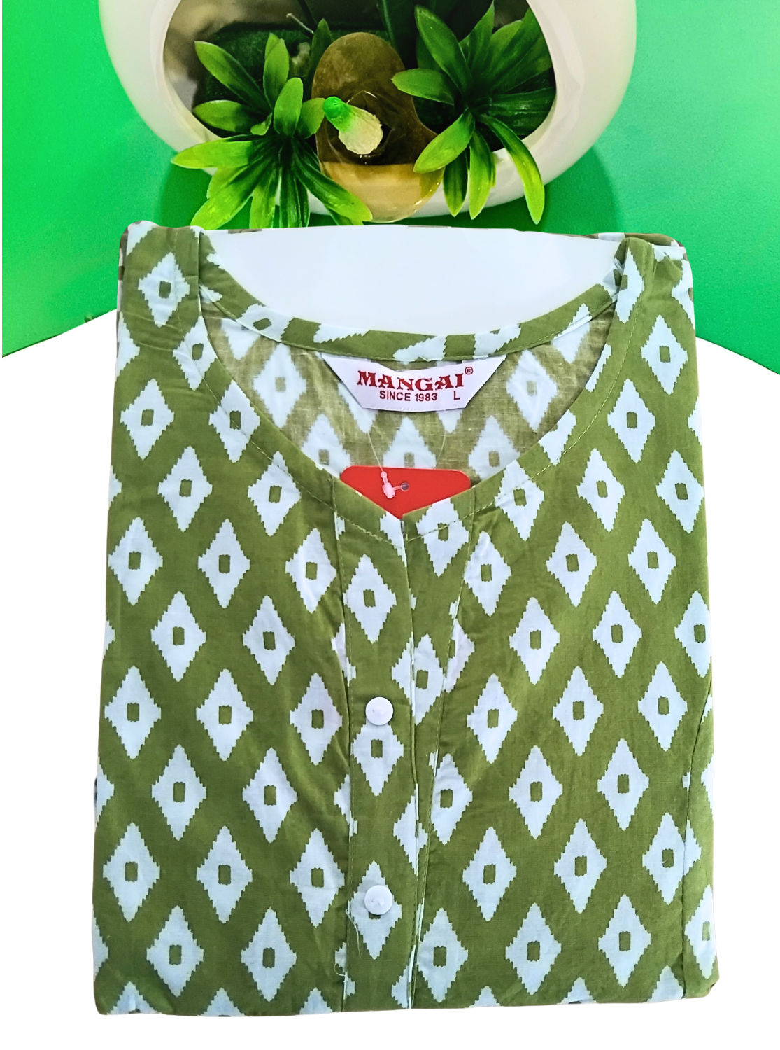 Cotton Gathering Frock for Summer Arrivals | Side Pocket | Button Closed | Elegant Casual Night Wear for Trendy Women's (FKC)