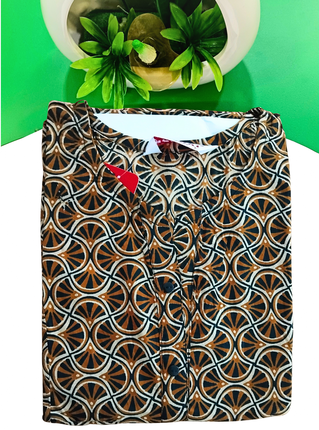 Cotton Gathering Frock for Summer Arrivals | Side Pocket | Button Closed | Elegant Casual Night Wear for Trendy Women's (FKC)