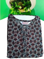 Cotton Gathering Frock for Summer Arrivals | Side Pocket | Button Closed | Elegant Casual Night Wear for Trendy Women's (FKC)