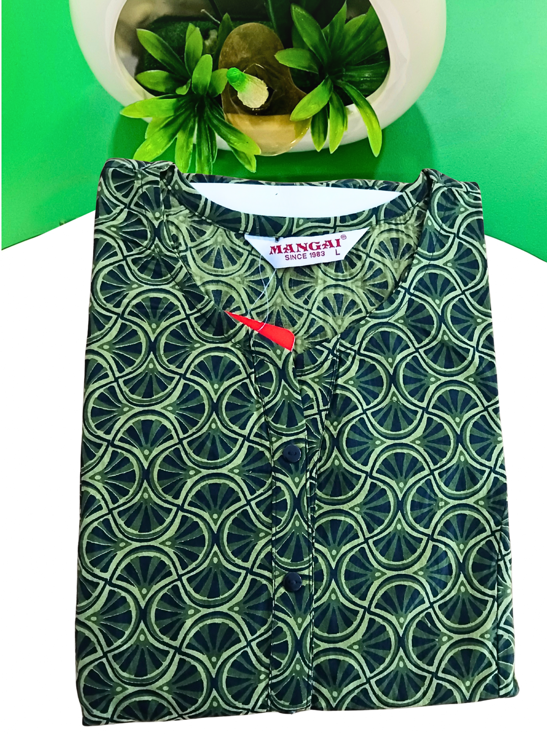 Cotton Gathering Frock for Summer Arrivals | Side Pocket | Button Closed | Elegant Casual Night Wear for Trendy Women's (FKC)