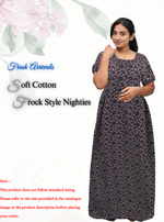 Cotton FROCK Model Casual Wear Nighties | Stylish Pleated Frock Style | Multipurpose Nighties | Pregnancy Wear | Pleated Model | Stylish Nighties for Stylish Women (MW)