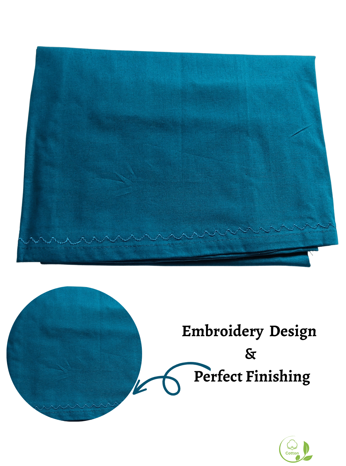 MANGAI Premium Superior Cotton Petticoats - 7 Part Embroidery Design | Matched Drawstring | Premium Quality (SPR-PC)