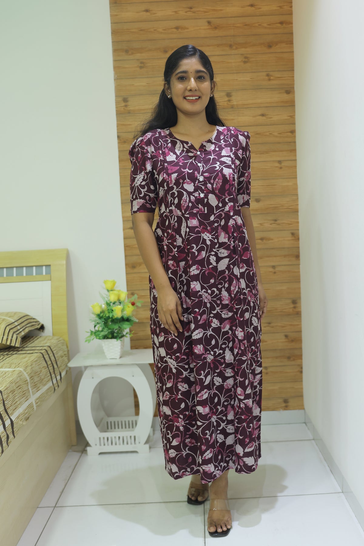 Alpine KURTI Style Nighties| Beautiful Stylish KURTI Model | Stylish Puff Sleeve | Zipless Model | Fresh Collection's for Stylish Women's MKA (H/S)