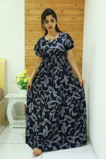 Rayon Gathering Frock Model Night Gown