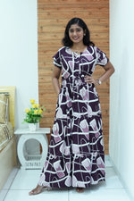 Stylish Arrivals Rayon Gathering Frock Model Night Gown's | Front Adjustable Gathering Style Rope Rope | Double Layer Sleeve | Trending Collection's for Stylish Women's (GFK)