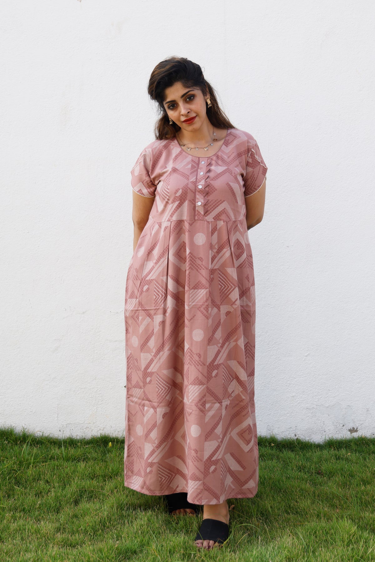 Alpine KURTI Style Nighties| Beautiful Stylish KURTI Model | Half Sleeve | Without Zipper |Fancy Sleeve | Fresh Collection's for Stylish Women's MKA (H/S)