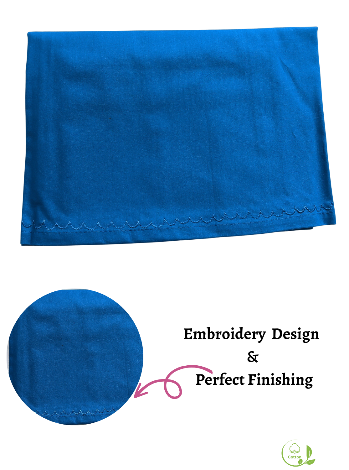 MANGAI Premium Superior Cotton Petticoats - 8 Part Embroidery Design | Matched Drawstring | Premium Quality (SPR-PC)