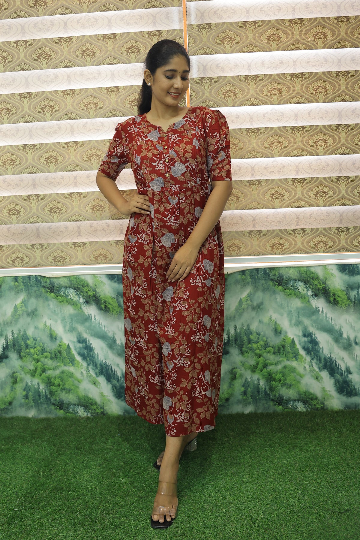 Alpine KURTI Style Nighties| Beautiful Stylish KURTI Model | Stylish Puff Sleeve | Zipless Model | Fresh Collection's for Stylish Women's MKA (H/S)