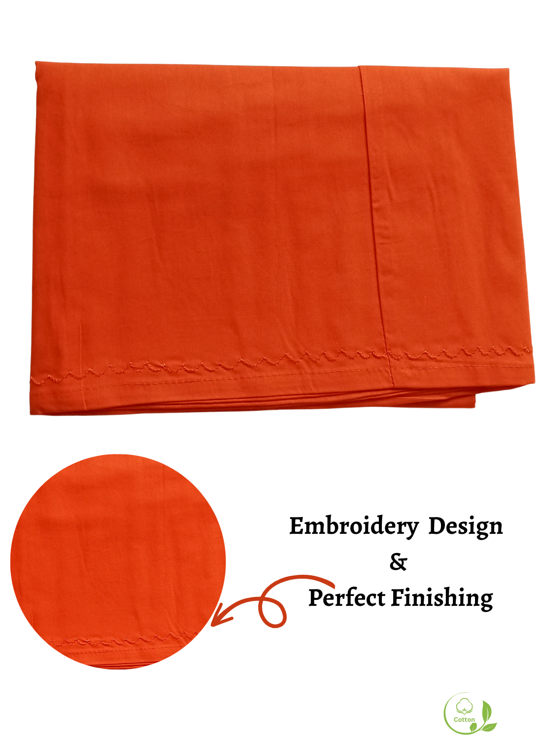 MANGAI Premium Superior Cotton Petticoats - 8 Part Embroidery Design | Matched Drawstring | Premium Quality (SPR-PC)