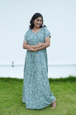 Stylish Arrivals Rayon Gathering Frock Model Night Gown's | Front Adjustable Gathering Style Rope Rope | Double Layer Sleeve | Trending Collection's for Stylish Women's (GFK)