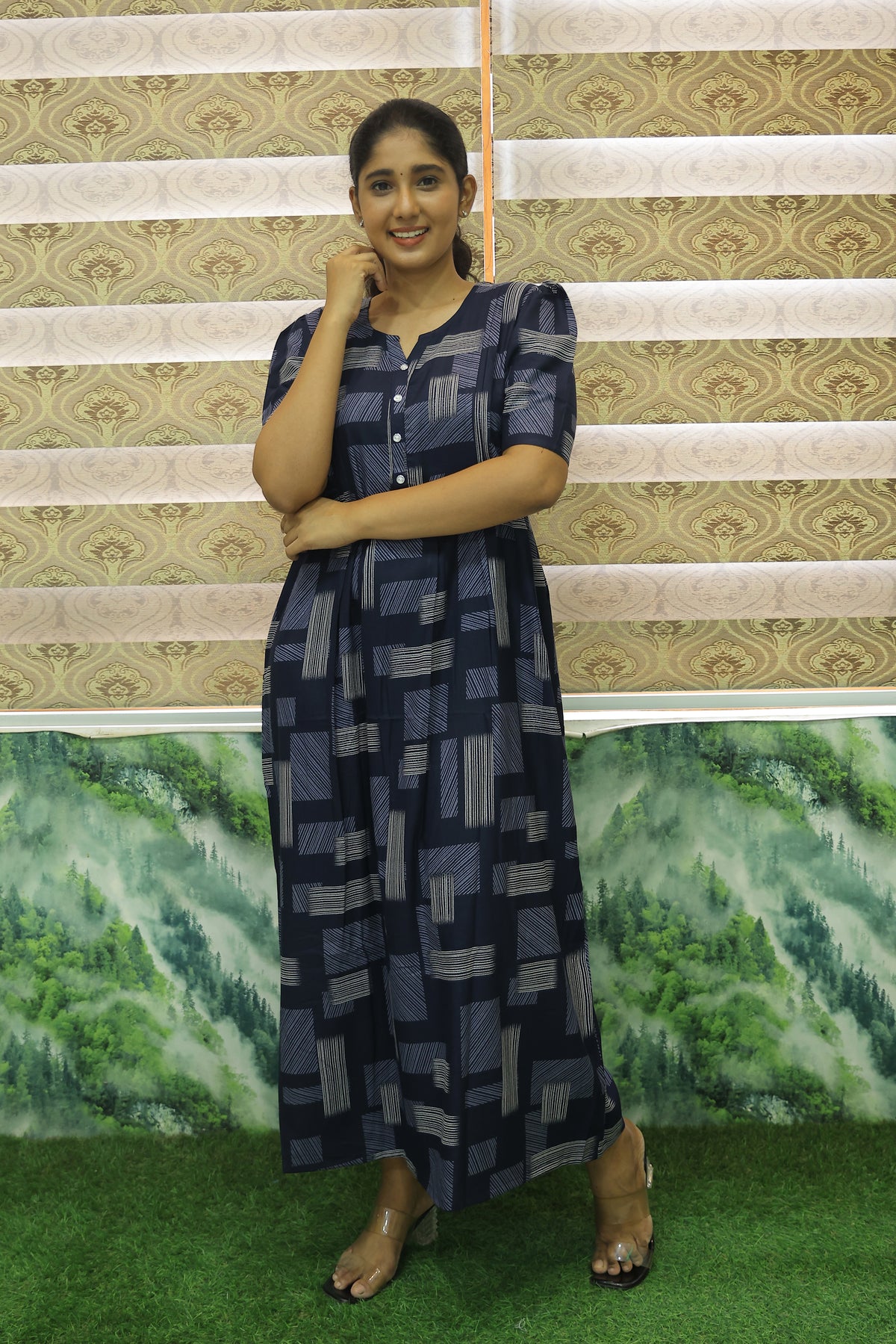 Alpine KURTI Style Nighties| Beautiful Stylish KURTI Model | Stylish Puff Sleeve | Zipless Model | Fresh Collection's for Stylish Women's MKA (H/S)