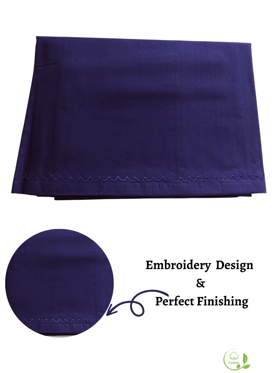 MANGAI Premium Superior Cotton Petticoats - 7 Part Embroidery Design | Matched Drawstring | Premium Quality (SPR-PC)