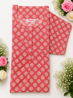 MANGAI Cotton Printed Pleated Model Half Sleeve 5XL Size Nighties for Stylish Women's (5PZ)