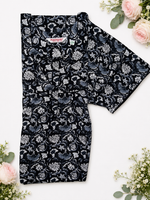 MANGAI Premium Cotton Printed Pleated Model Half Sleeve 3XL Size Nighties With Fancy Neck | With Side Pocket (3PZ)
