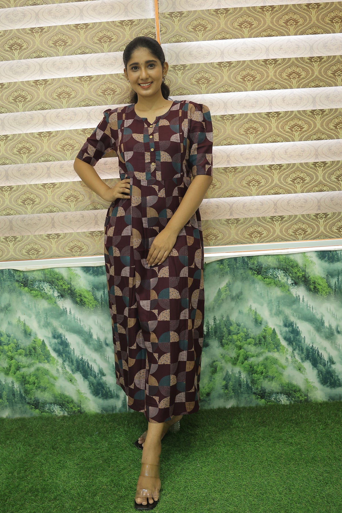 Alpine KURTI Style Nighties| Beautiful Stylish KURTI Model | Stylish Puff Sleeve | Zipless Model | Fresh Collection's for Stylish Women's MKA (H/S)