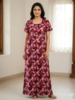 MANGAI Premium Cotton Printed Pleated Model Half Sleeve 4XL Size Shrinkage Free Nighties (4PZ)