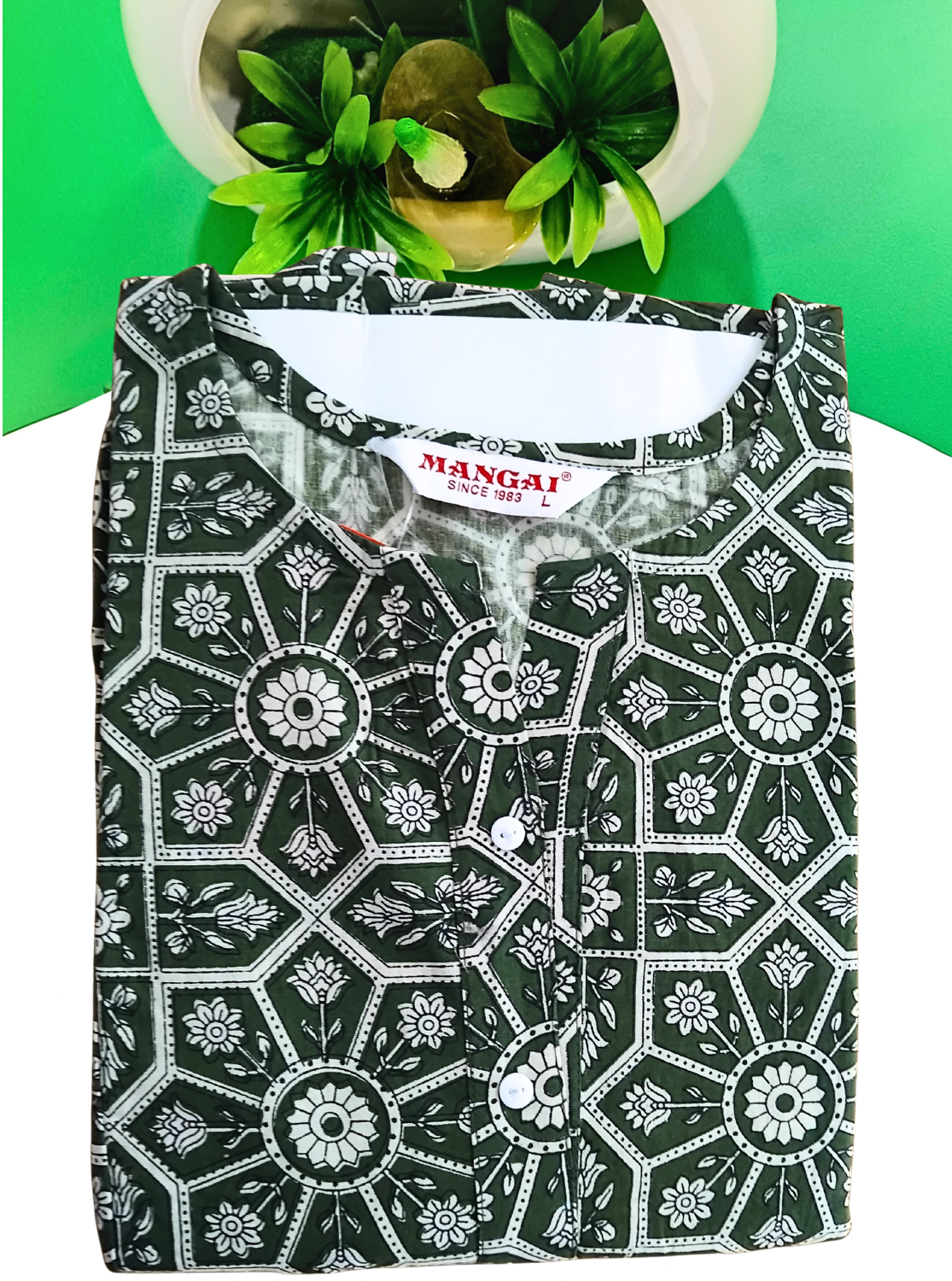 Cotton Gathering Frock for Summer Arrivals | Side Pocket | Button Closed | Elegant Casual Night Wear for Trendy Women's (FKC)