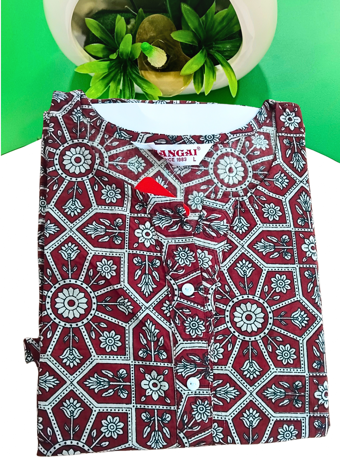 Cotton Gathering Frock for Summer Arrivals | Side Pocket | Button Closed | Elegant Casual Night Wear for Trendy Women's (FKC)