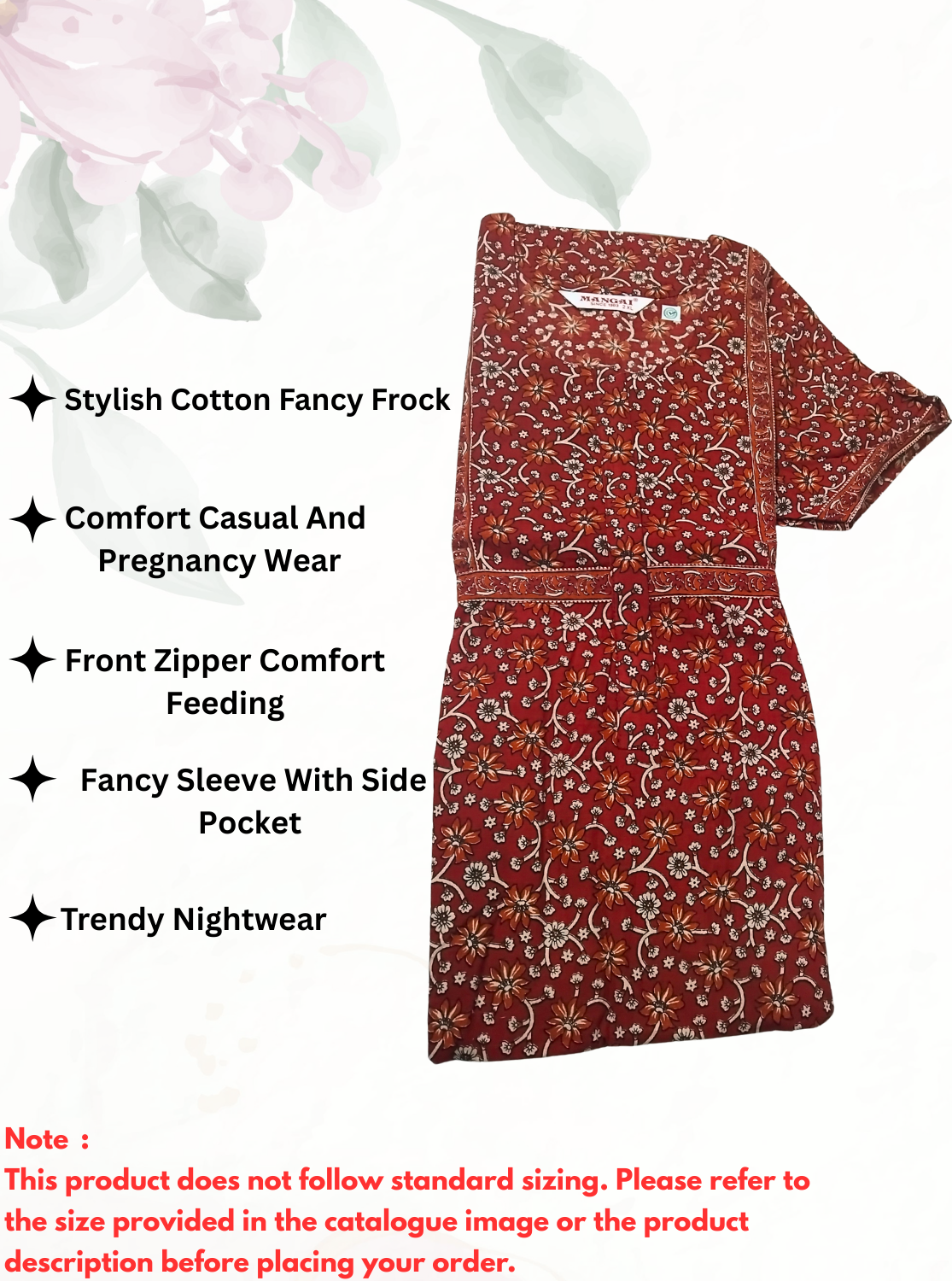Cotton FROCK Model Casual Wear Nighties | Stylish Pleated Frock Style | Multipurpose Nighties | Pregnancy Wear | Pleated Model | Stylish Nighties for Stylish Women (PWC)