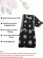 Cotton FROCK Model Casual Wear Nighties | Stylish Pleated Frock Style | Multipurpose Nighties | Pregnancy Wear | Pleated Model | Stylish Nighties for Stylish Women (PWC)