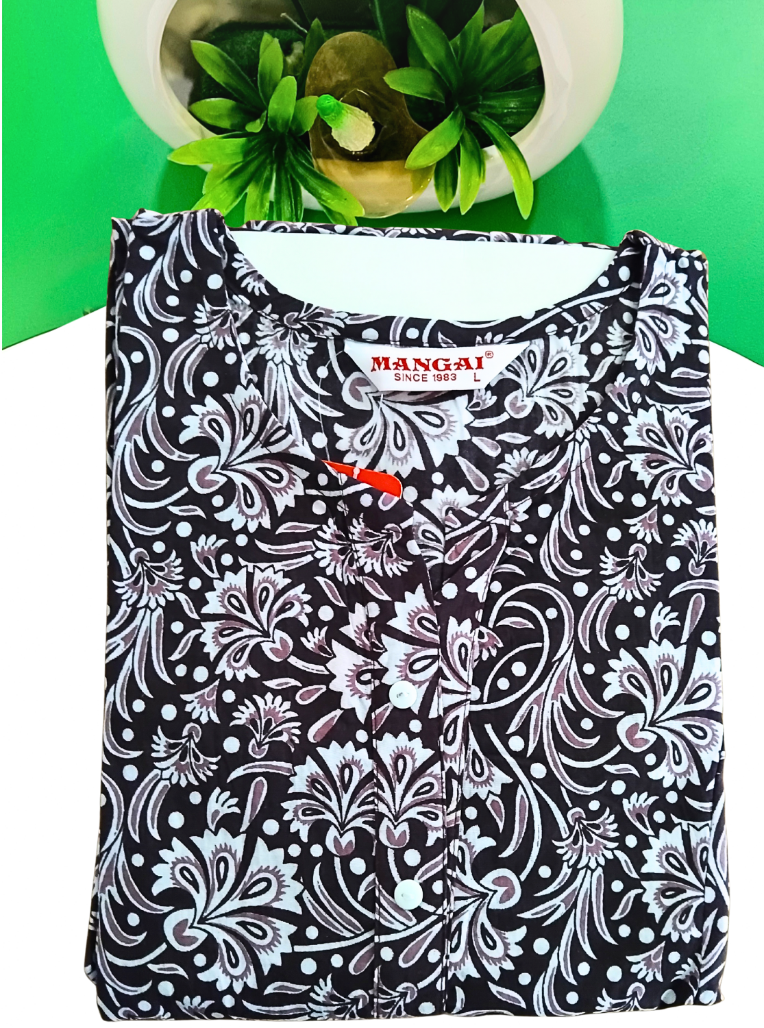 Cotton Gathering Frock for Summer Arrivals | Side Pocket | Button Closed | Elegant Casual Night Wear for Trendy Women's (FKC)