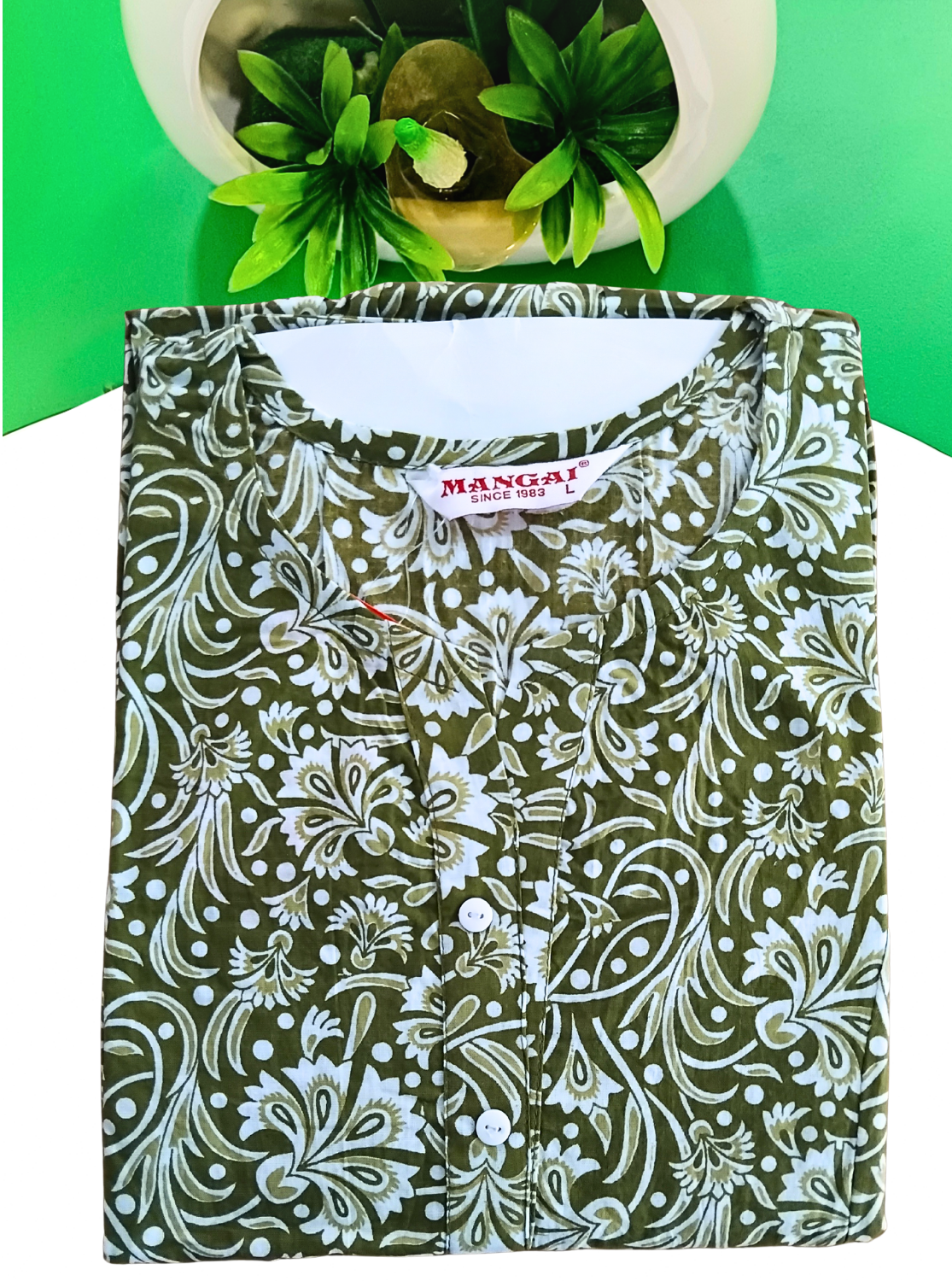 Cotton Gathering Frock for Summer Arrivals | Side Pocket | Button Closed | Elegant Casual Night Wear for Trendy Women's (FKC)