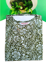 Cotton Gathering Frock for Summer Arrivals | Side Pocket | Button Closed | Elegant Casual Night Wear for Trendy Women's (FKC)