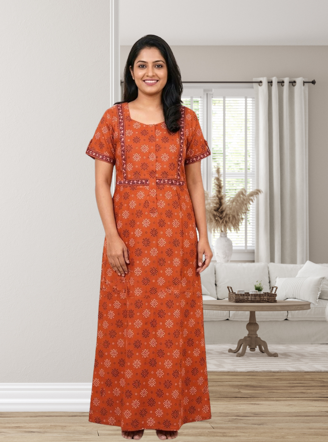 Cotton FROCK Model Casual Wear Nighties | Stylish Pleated Frock Style | Multipurpose Nighties | Pregnancy Wear | Pleated Model | Stylish Nighties for Stylish Women (PWC)