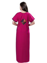 MANGAI Premium KARACHI Embroidery Nighties | Beautiful Embroidery Design's | Branded Quality | Half Sleeve | Regular Model | Stylish Nightdress for Women (KEM)