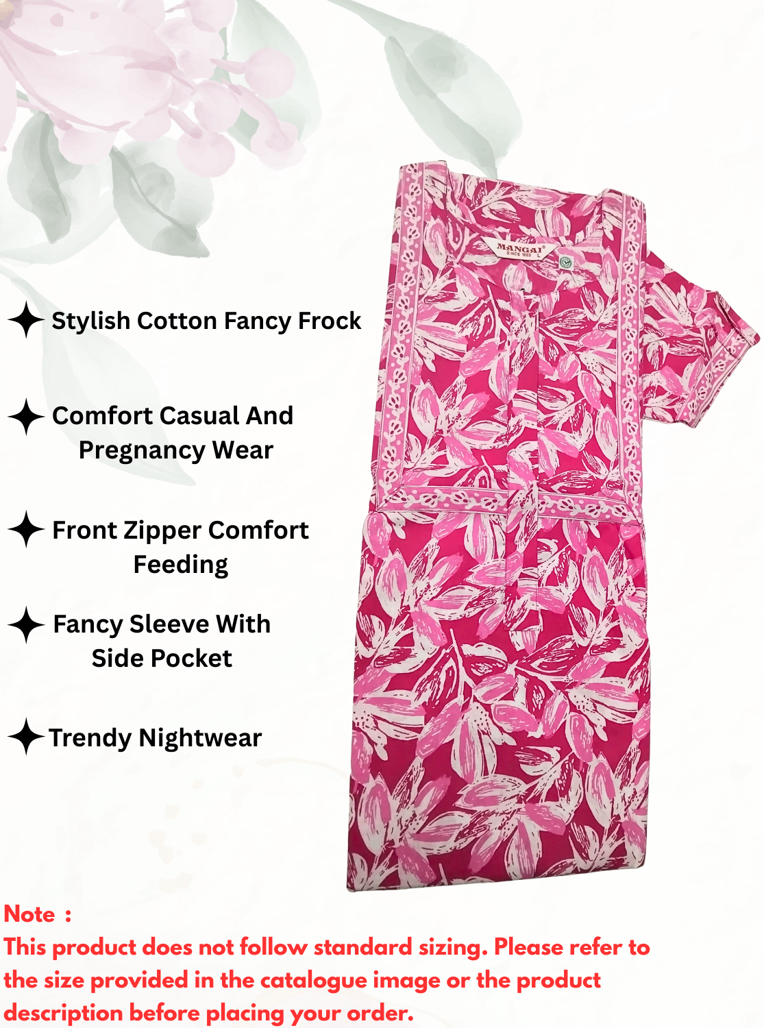Cotton FROCK Model Casual Wear Nighties | Stylish Pleated Frock Style | Multipurpose Nighties | Pregnancy Wear | Pleated Model | Stylish Nighties for Stylish Women (PWC)