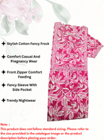 Cotton FROCK Model Casual Wear Nighties | Stylish Pleated Frock Style | Multipurpose Nighties | Pregnancy Wear | Pleated Model | Stylish Nighties for Stylish Women (PWC)