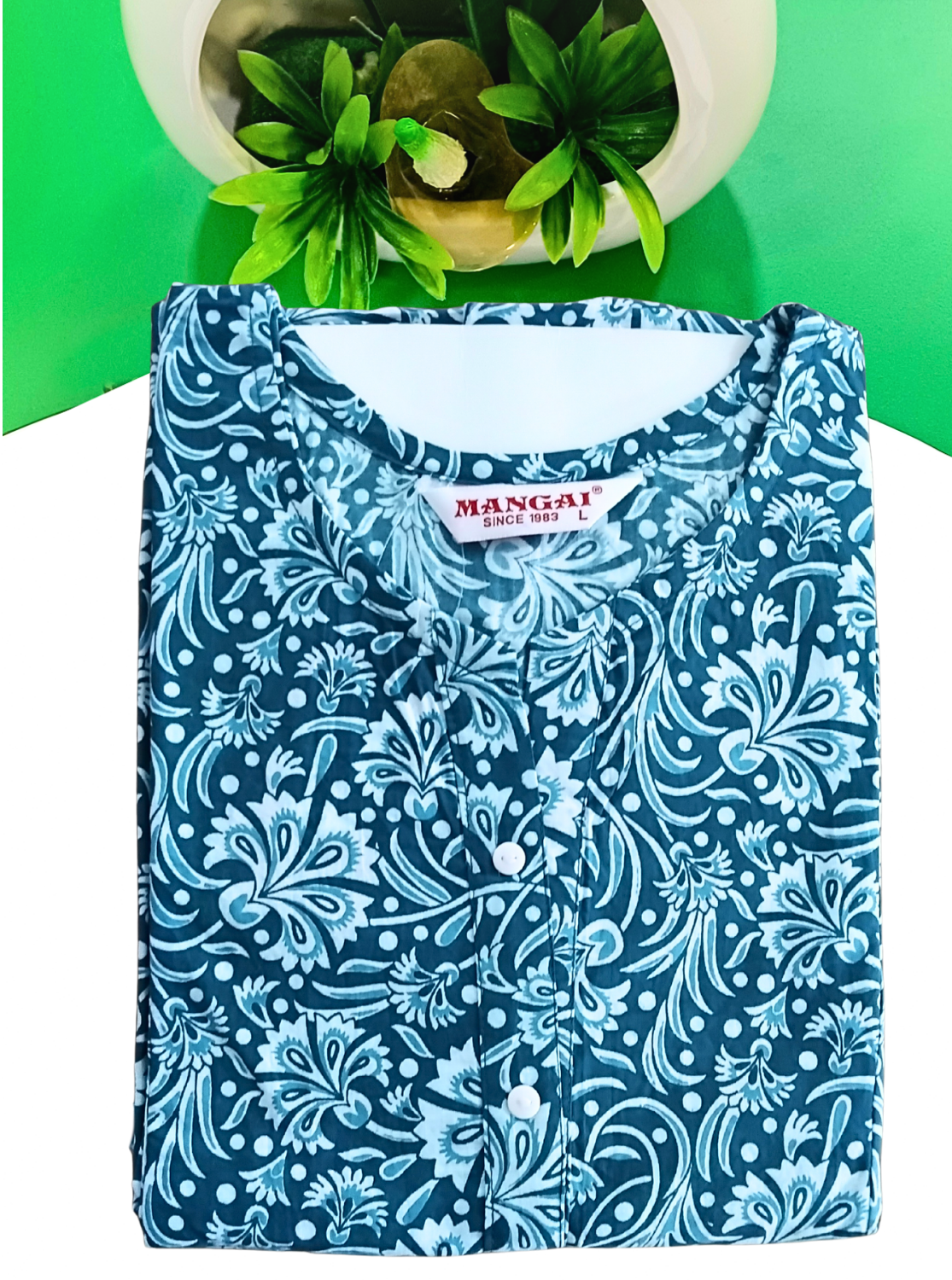 Cotton Gathering Frock for Summer Arrivals | Side Pocket | Button Closed | Elegant Casual Night Wear for Trendy Women's (FKC)