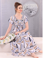 Stylish RAYON Smocking Nighty | Beautiful Pleated Design | Side Pocket | Stylish Nighty for Trendy Women's | Your Perfect Nightwear Collection's (RYS)