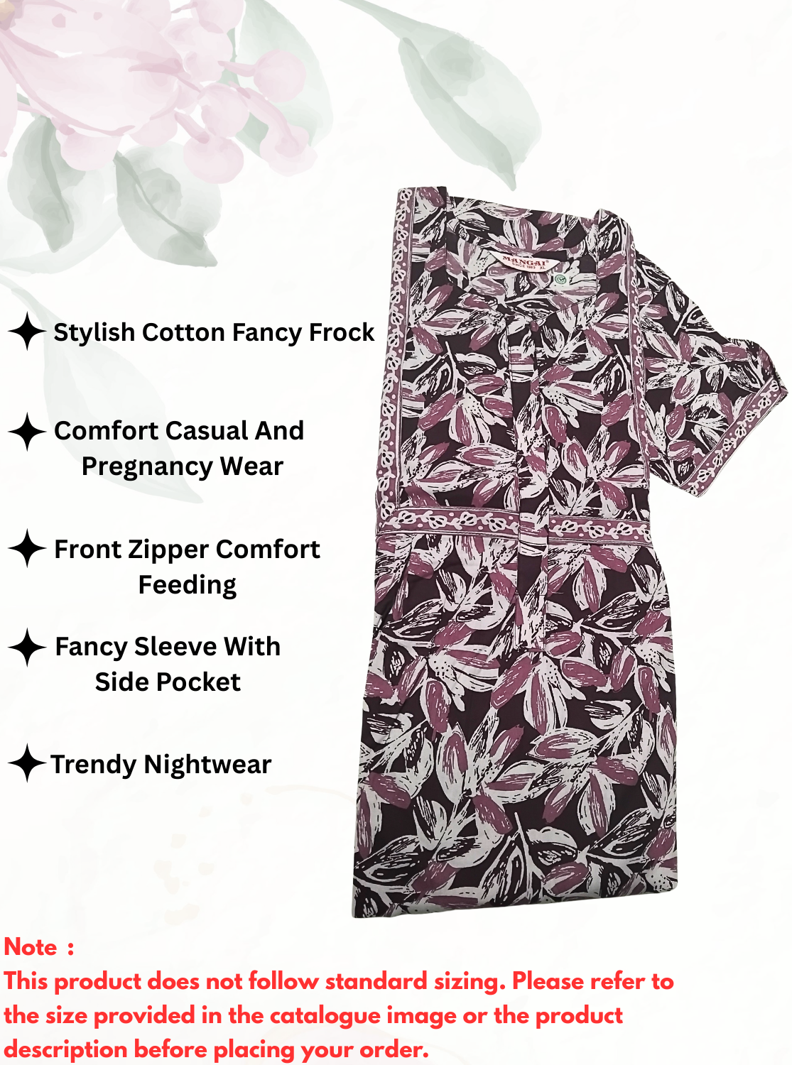 Cotton FROCK Model Casual Wear Nighties | Stylish Pleated Frock Style | Multipurpose Nighties | Pregnancy Wear | Pleated Model | Stylish Nighties for Stylish Women (PWC)