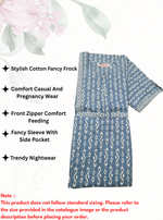 Cotton FROCK Model Casual Wear Nighties | Stylish Pleated Frock Style | Multipurpose Nighties | Pregnancy Wear | Pleated Model | Stylish Nighties for Stylish Women (PWC)