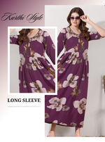 Alpine KURTI Style | Beautiful Stylish KURTI Model | Long 3/4 Sleeve & Side Pocket | Fresh Collection's for Stylish Women's (AK-3/4)