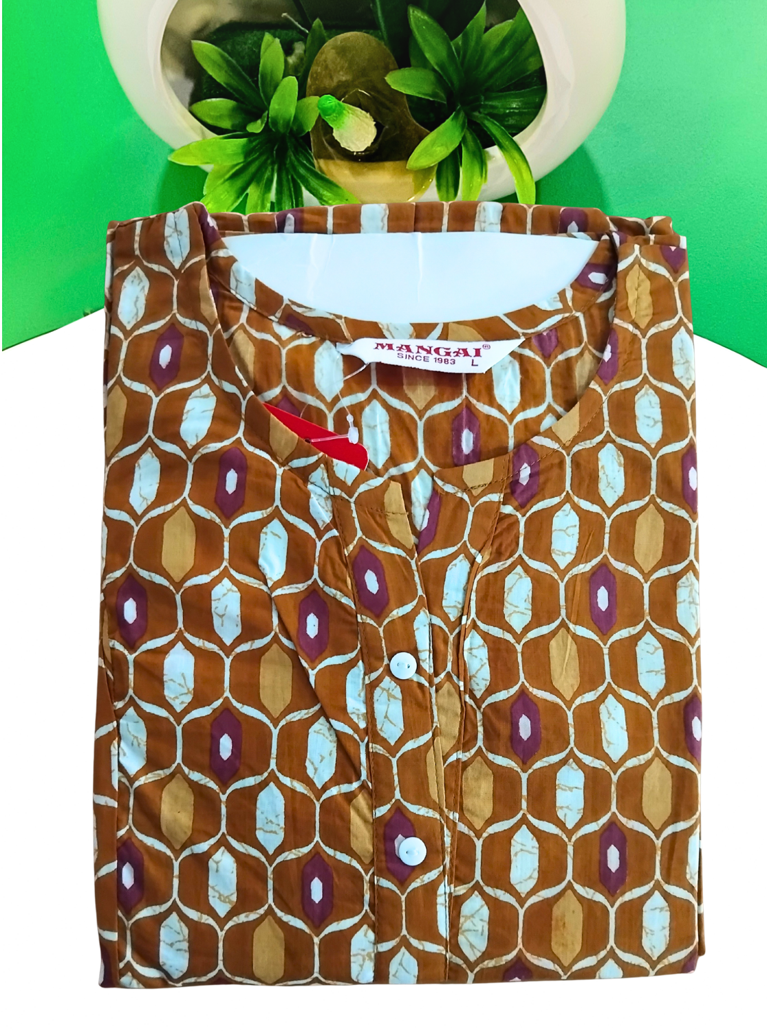 Cotton Gathering Frock for Summer Arrivals | Side Pocket | Button Closed | Elegant Casual Night Wear for Trendy Women's (FKC)