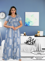 MANGAI Premium RAYON Smocking Nighty | Beautiful Pleated Design | Side Pocket | Stylish Nighty for Trendy Women's | Your Perfect Nightwear Collection's (RYS)