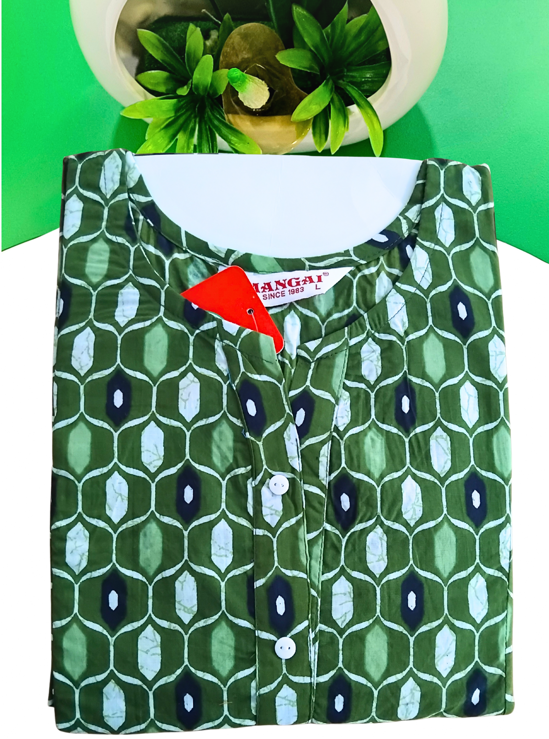 Cotton Gathering Frock for Summer Arrivals | Side Pocket | Button Closed | Elegant Casual Night Wear for Trendy Women's (FKC)