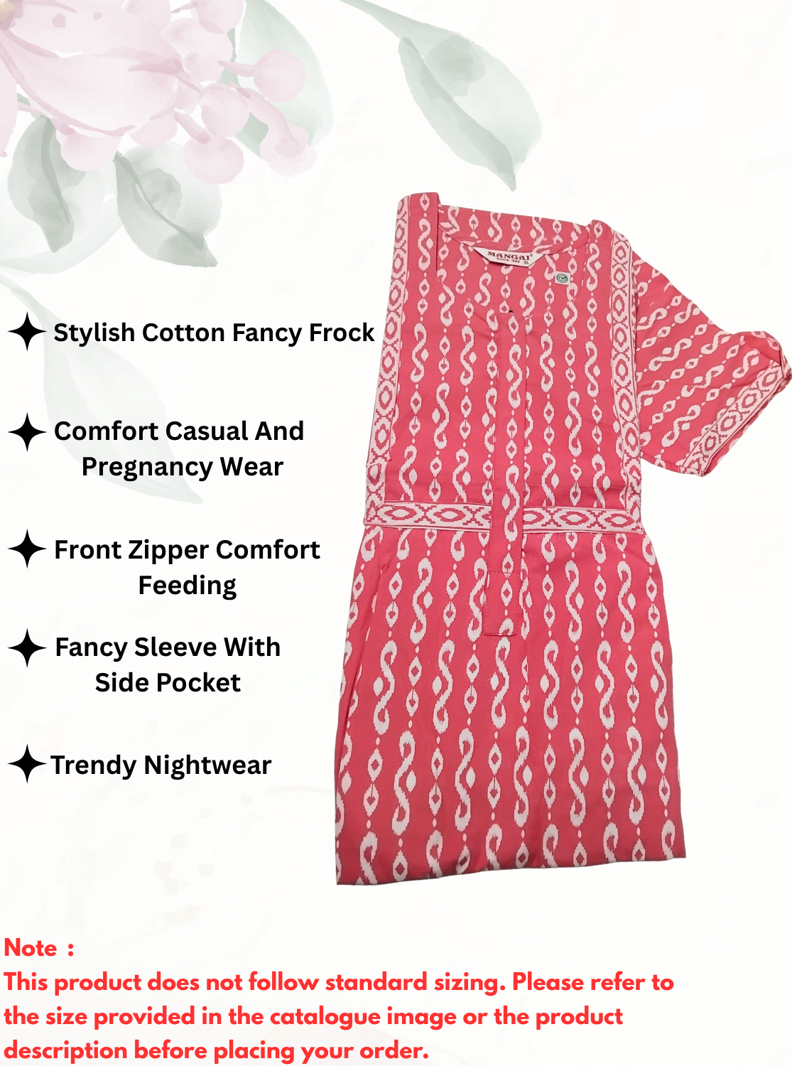 Cotton FROCK Model Casual Wear Nighties | Stylish Pleated Frock Style | Multipurpose Nighties | Pregnancy Wear | Pleated Model | Stylish Nighties for Stylish Women (PWC)