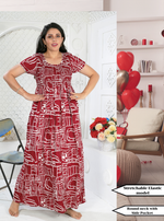 MANGAI Premium RAYON Smocking Nighty | Beautiful Pleated Design | Side Pocket | Stylish Nighty for Trendy Women's | Your Perfect Nightwear Collection's (RYS)