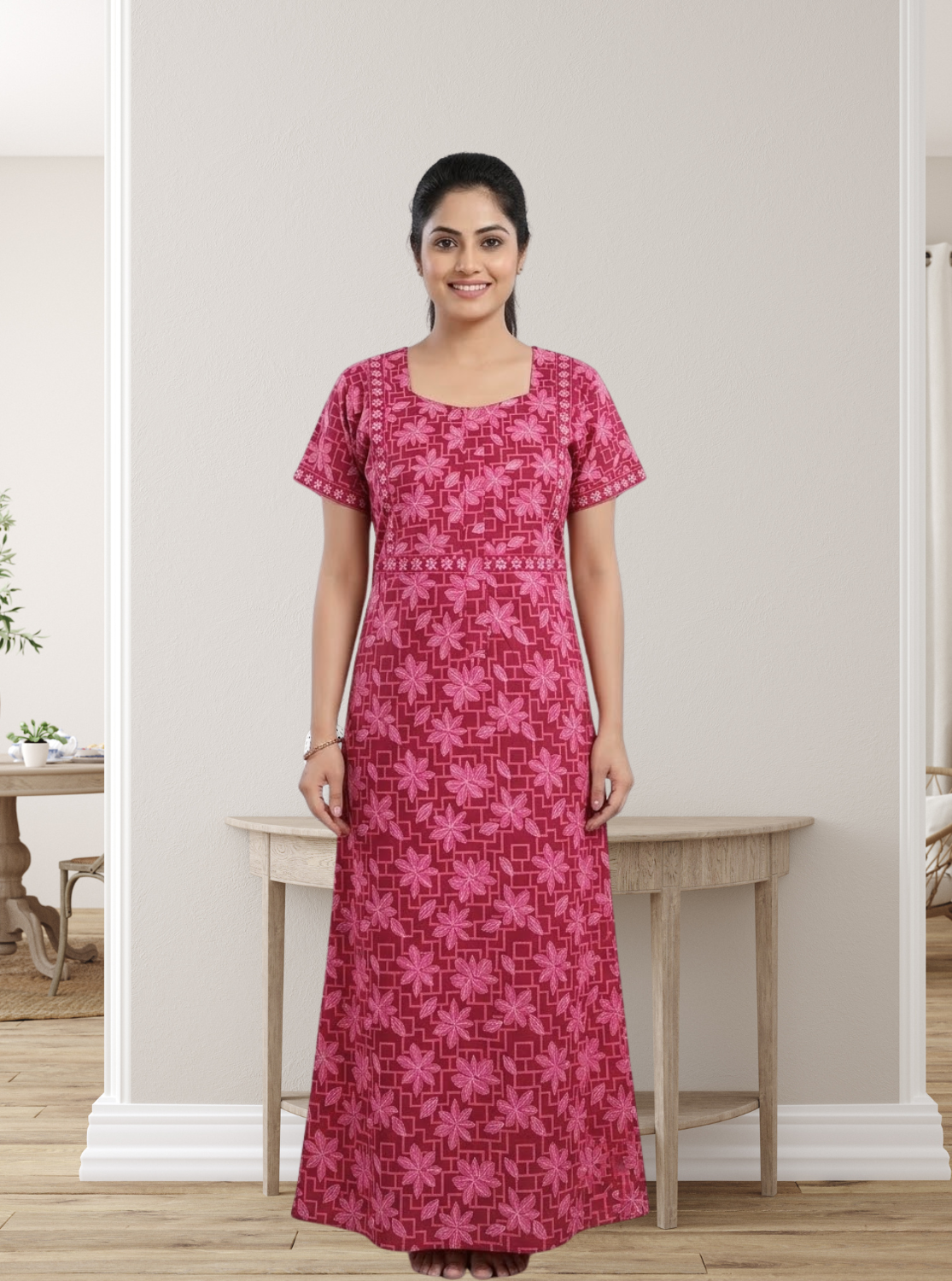 Cotton FROCK Model Casual Wear Nighties | Stylish Pleated Frock Style | Multipurpose Nighties | Pregnancy Wear | Pleated Model | Stylish Nighties for Stylish Women (PWC)