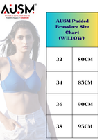 AUSM Willow - Padded Brassiere | Moulded Cup for High Coverage | Soft Padded for Superior Comfort | Suitable for T-Shirt & Western Wear (WILLOW)