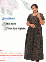Cotton FROCK Model Casual Wear Nighties | Stylish Pleated Frock Style | Multipurpose Nighties | Pregnancy Wear | Pleated Model | Stylish Nighties for Stylish Women (MW)