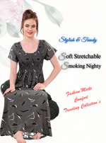 Stylish RAYON Smocking Nighty | Beautiful Pleated Design | Side Pocket | Stylish Nighty for Trendy Women's | Your Perfect Nightwear Collection's (RYS)