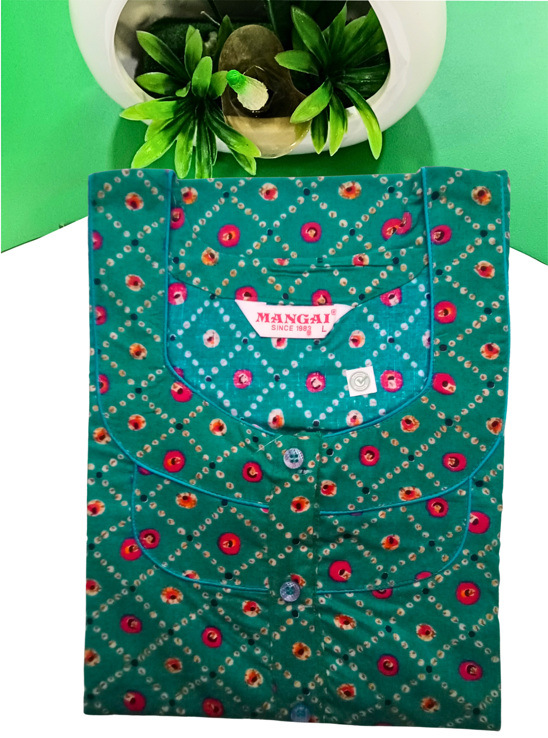 MANGAI New Regular Fit Cotton PrintedNighties - All Over Printed Stylish Nightwear for Stylish Women | Beautiful Nighties for Stylish Women's (ATR)