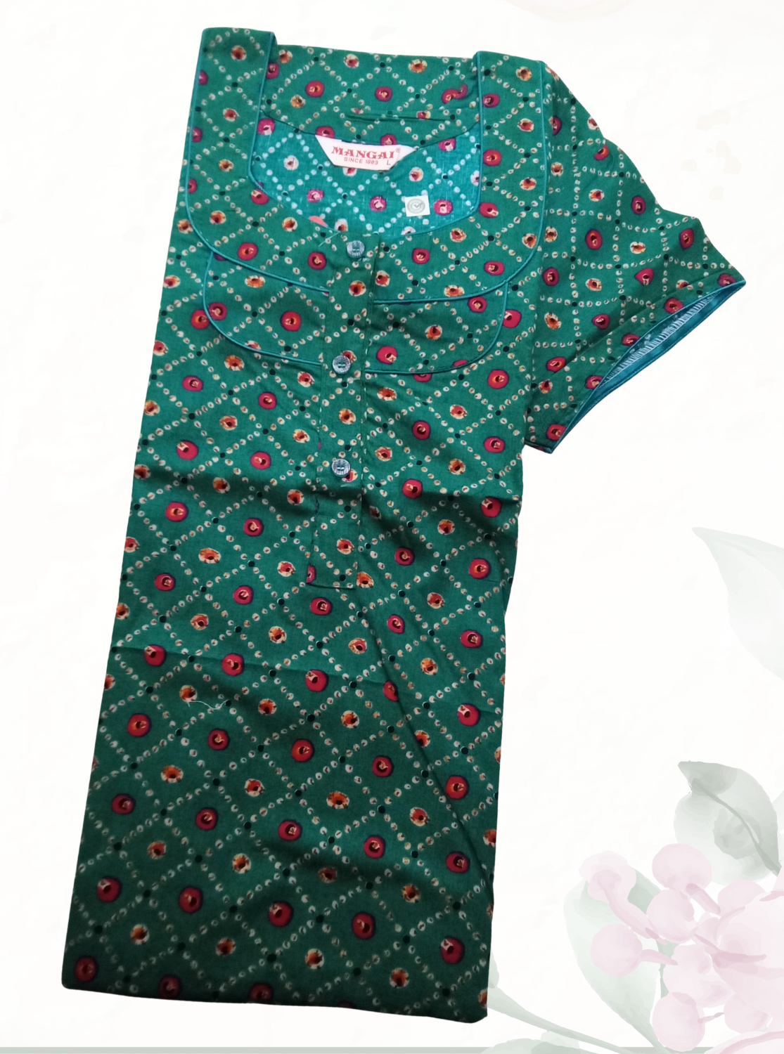 MANGAI New Regular Fit Cotton PrintedNighties - All Over Printed Stylish Nightwear for Stylish Women | Beautiful Nighties for Stylish Women's (ATR)