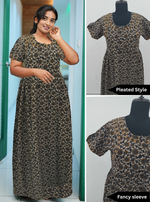 Cotton FROCK Model Casual Wear Nighties | Stylish Pleated Frock Style | Multipurpose Nighties | Pregnancy Wear | Pleated Model | Stylish Nighties for Stylish Women (MW)